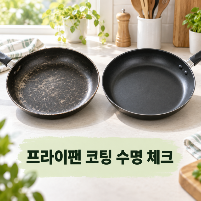 프라이펜 코팅 수명 체크